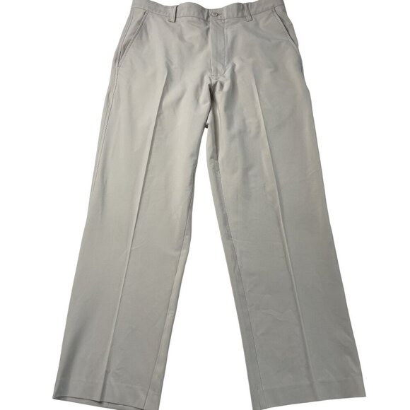 Footjoy FJ Mens Golf Pants W33/L30 Beige Stretch Flat-Front Style Casual - Picture 1 of 11